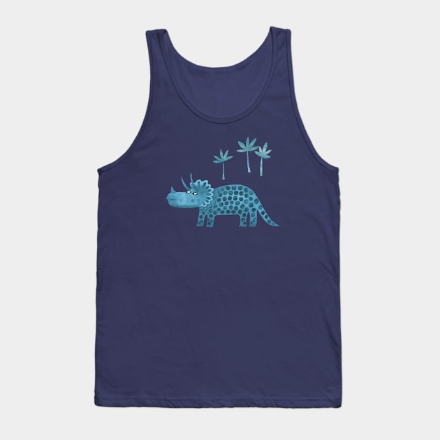 Triceratops Dinosaur Tank Top by NicSquirrell